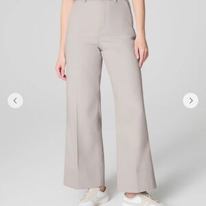SPANX Wide-Leg High-Rise Pants in Light Taupe NWT